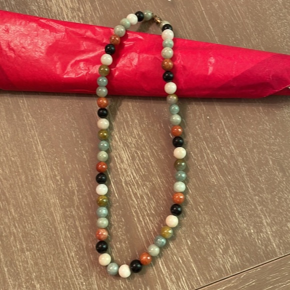 Genuine Jade Multi Colored Necklace - Picture 3 of 7